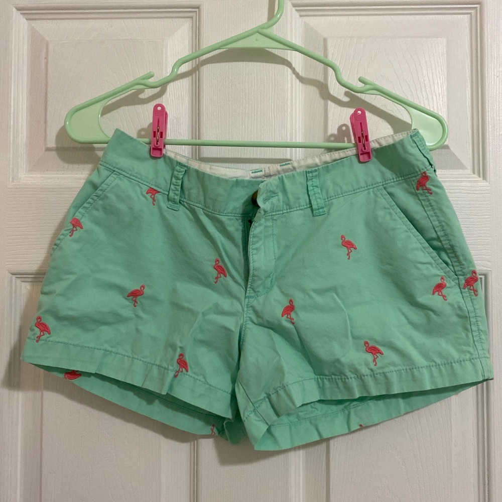 Mint flamingo shorts